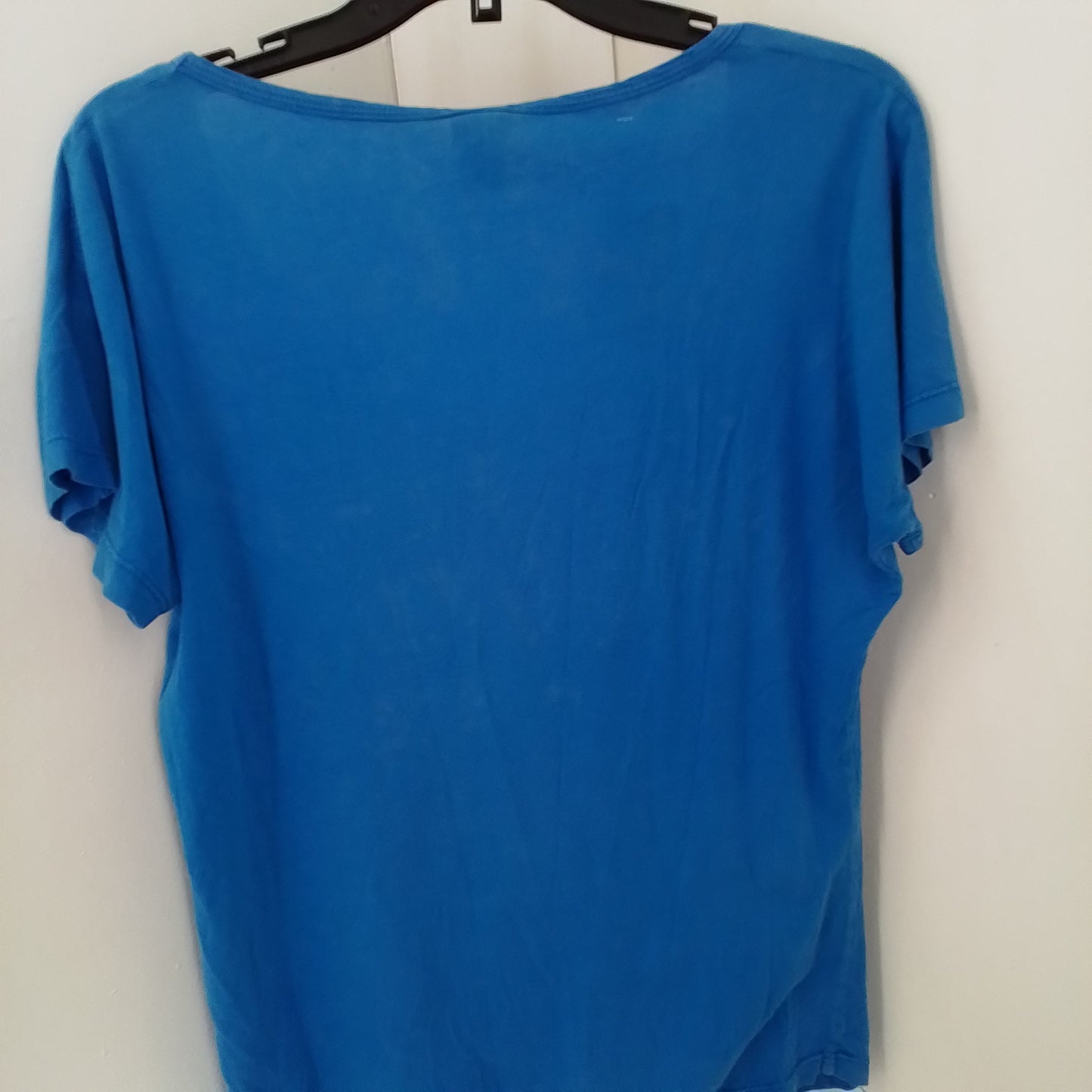 Women's Blue Cotton T-Shirt - XL