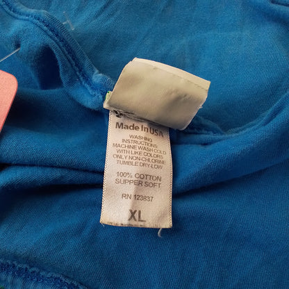 Women's Blue Cotton T-Shirt - XL