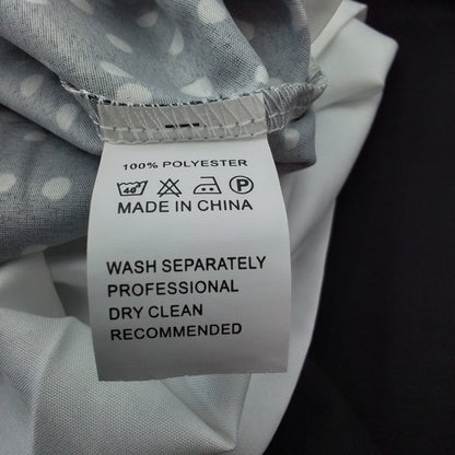 Unknown Women's Dress - L, Polyester, White/Black