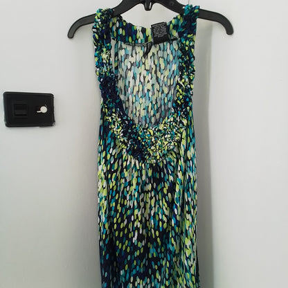 New Directions Women's Blouse, Large, Polyester, Yellow/Blue/Green