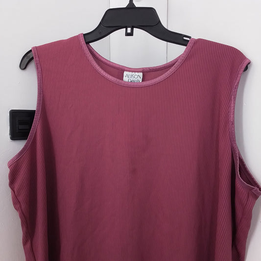 Women's Purple Polyester Tank Top - 3x