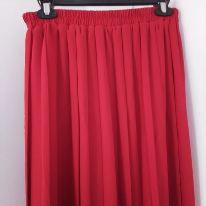 Women's Red Skirt - Size M, Polyester