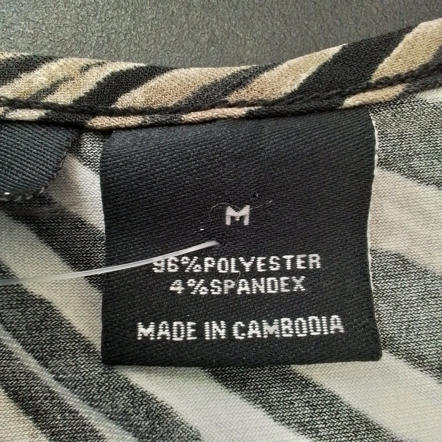 New Directions Womens Blouse, Size M, Black/Grey/White/Brown, Polyester