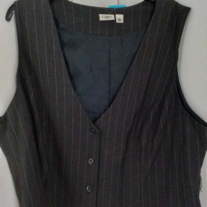 Cato Women's Black Polyester Vest - Size 24