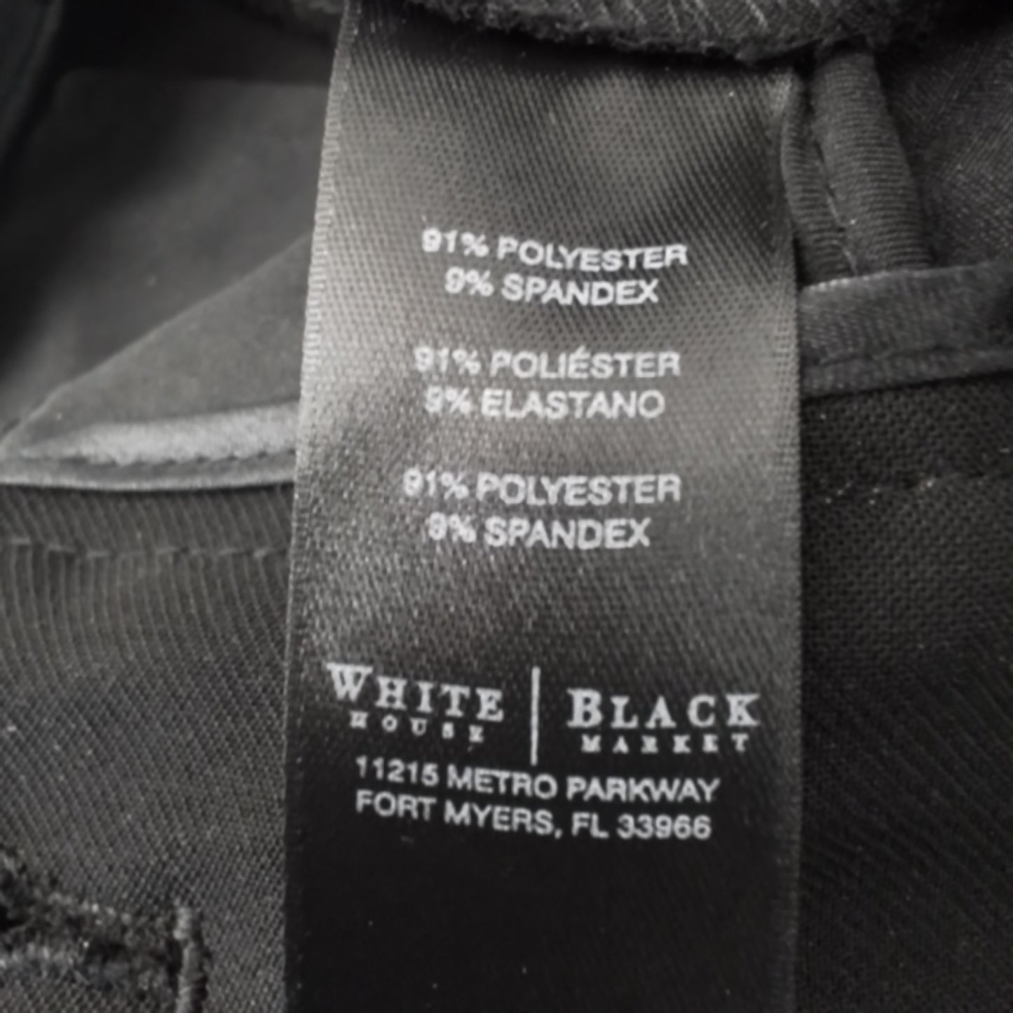 White House Black Market Women's Black Polyester Pants - Size 8