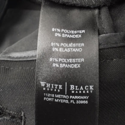 White House Black Market Women's Black Polyester Pants - Size 8