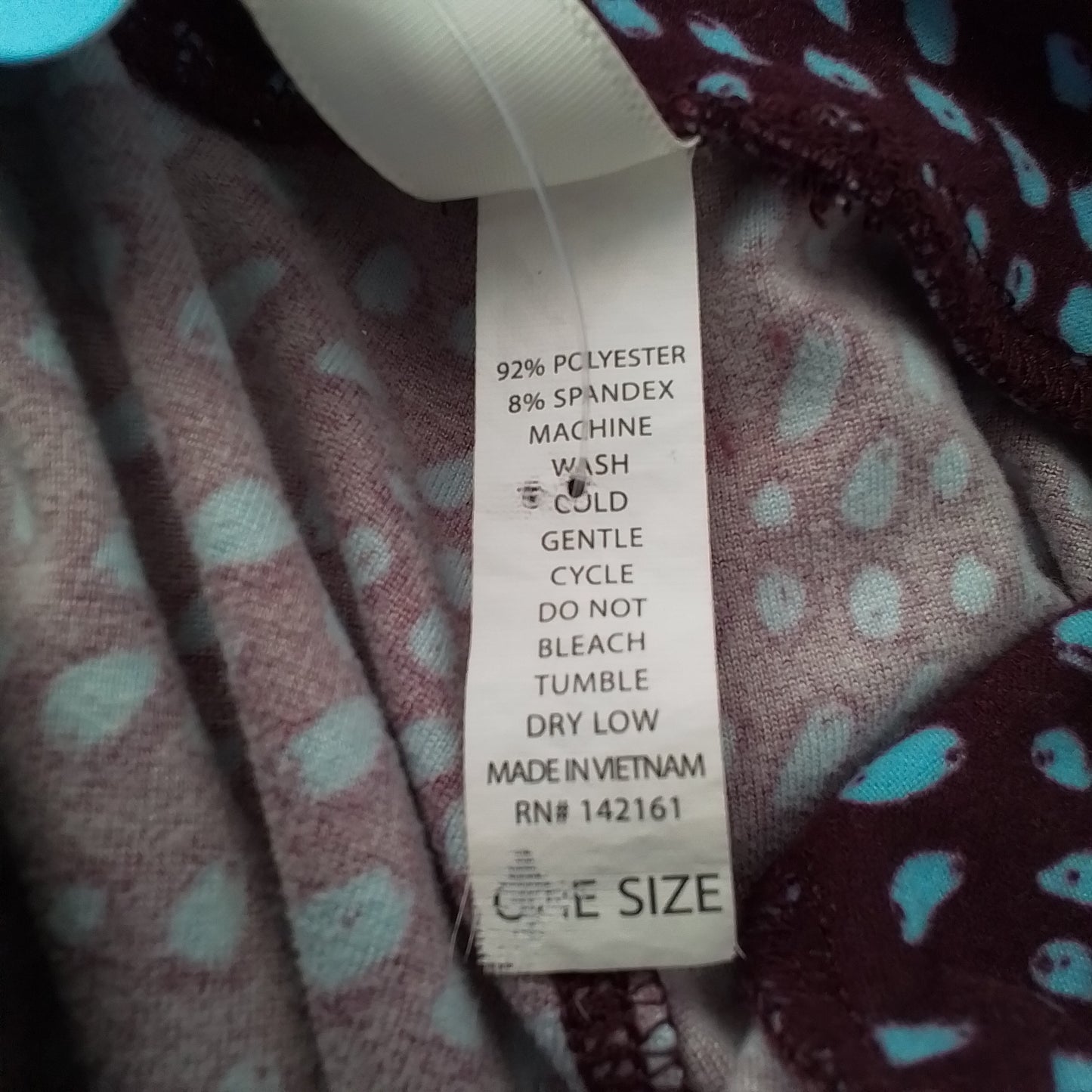 LuLaRoe Women's Leggings One Size Purple Aqua