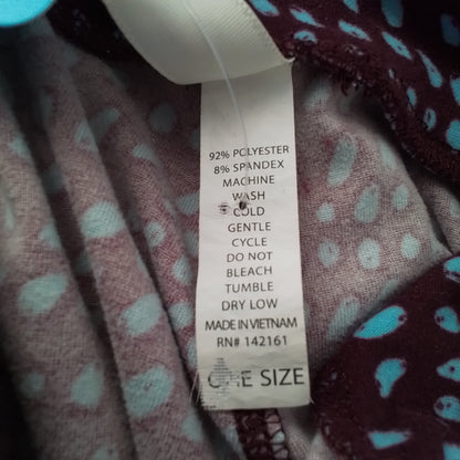 LuLaRoe Women's Leggings One Size Purple Aqua
