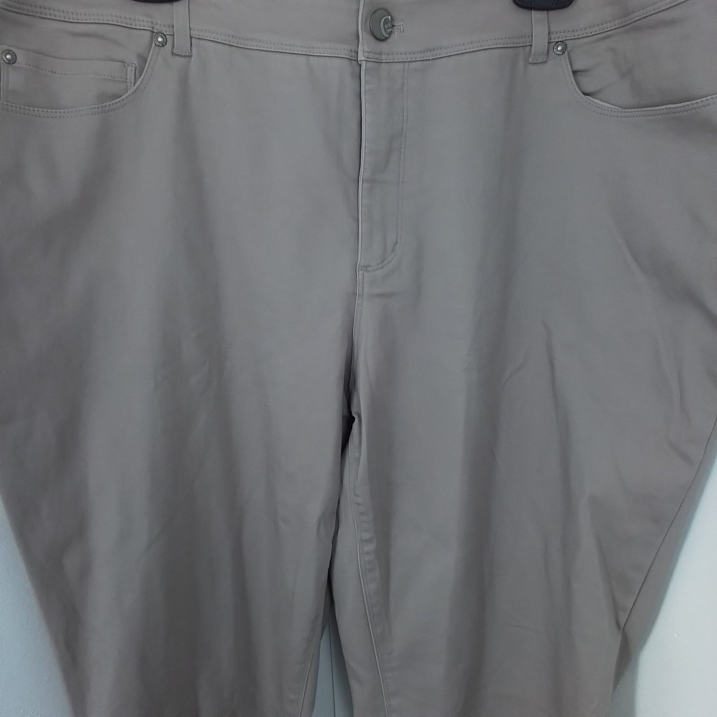 Women's Brown Cotton Pants - Size 18