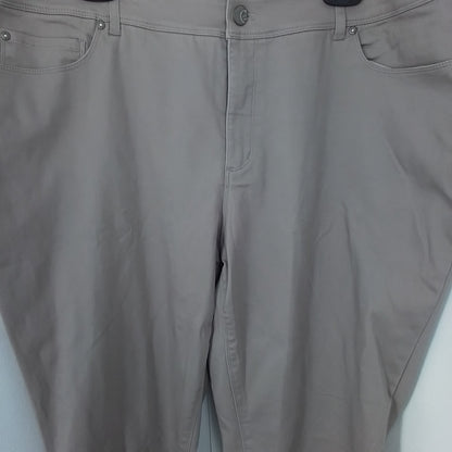 Women's Brown Cotton Pants - Size 18