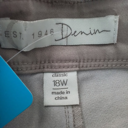 Women's Brown Cotton Pants - Size 18