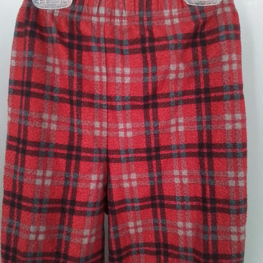 Faded Glory Kids Pajama - Red/Black Flannel, Size S, Polyester