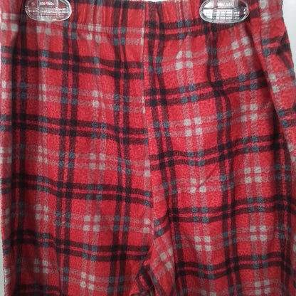 Faded Glory Kids Pajama - Red/Black Flannel, Size S, Polyester