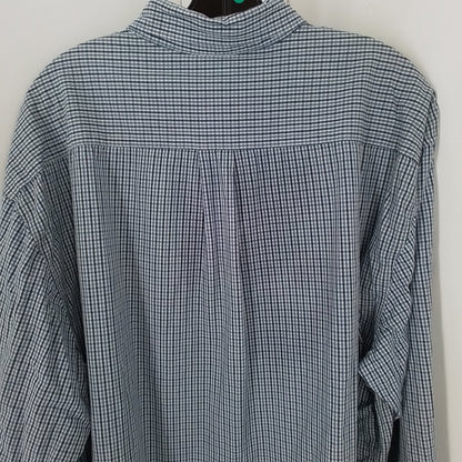 Old Navy Men's Blue/White Button Up Shirt - XL, Cotton