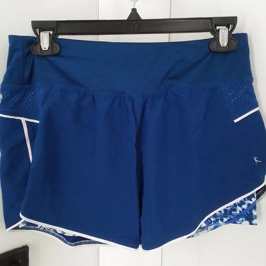 Danskin Women's Shorts XS Blue/White Polyester