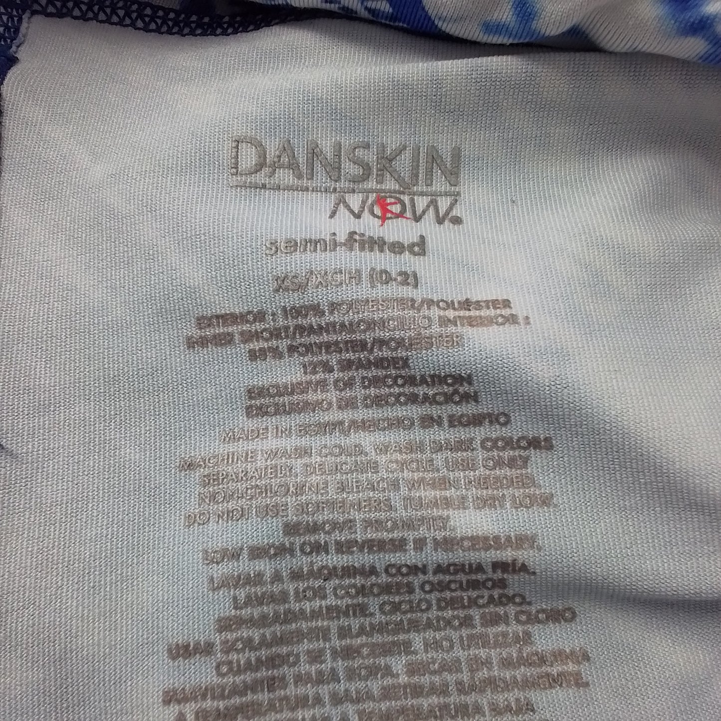 Danskin Women's Shorts XS Blue/White Polyester