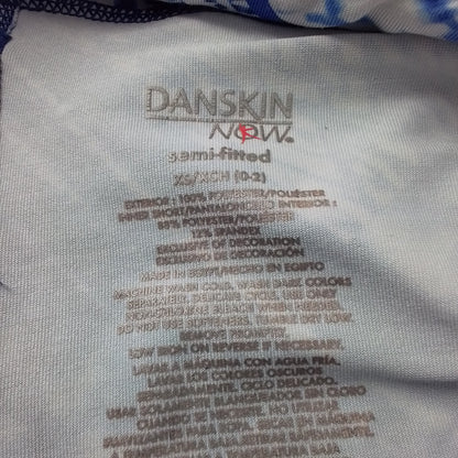 Danskin Women's Shorts XS Blue/White Polyester