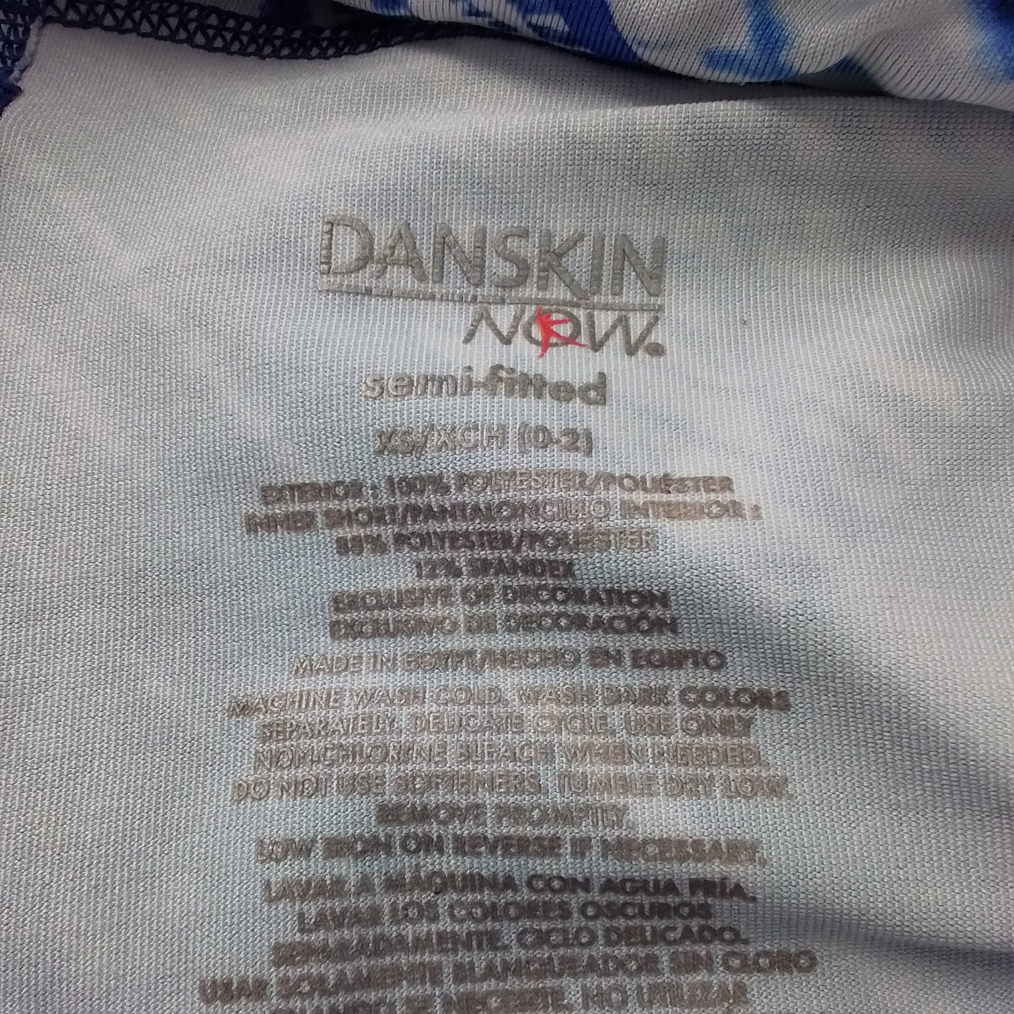 Danskin Women's Shorts XS Blue/White Polyester