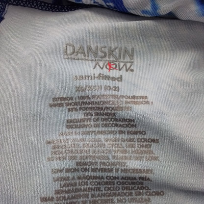 Danskin Women's Shorts XS Blue/White Polyester