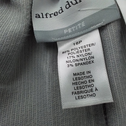 Alfred Dunner Women's Grey Polyester Pants - Size 16