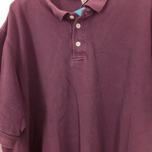 Men's 2XL Purple Cotton Polo Shirt