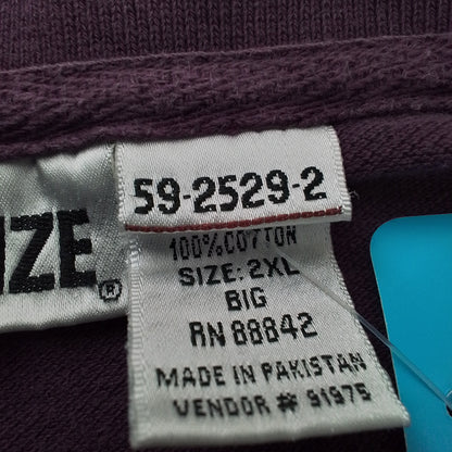 Men's 2XL Purple Cotton Polo Shirt
