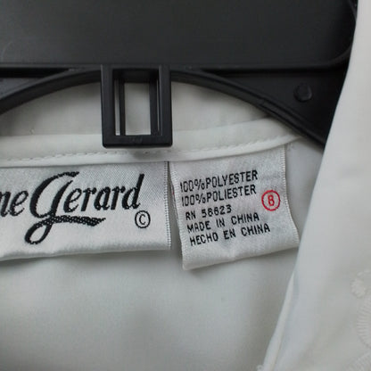 Women's White Polyester Blouse - Size 8