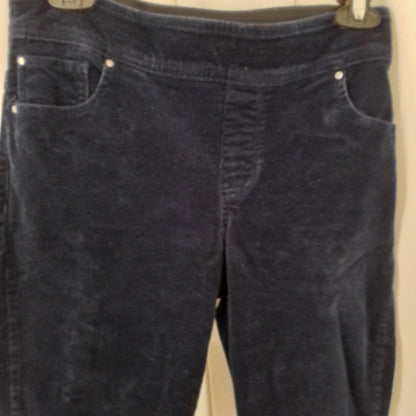 Kim Rogers Women's Blue Cotton Pants - Size 10