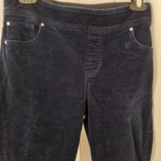Kim Rogers Women's Blue Cotton Pants - Size 10