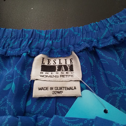 Women's Blue Polyester Skirt - Size 22