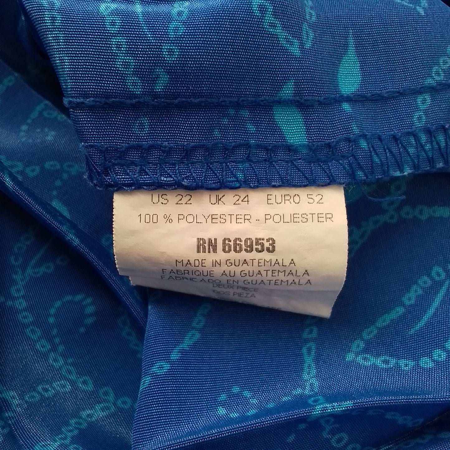 Women's Blue Polyester Skirt - Size 22