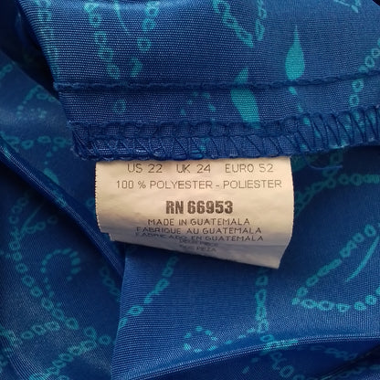 Women's Blue Polyester Skirt - Size 22