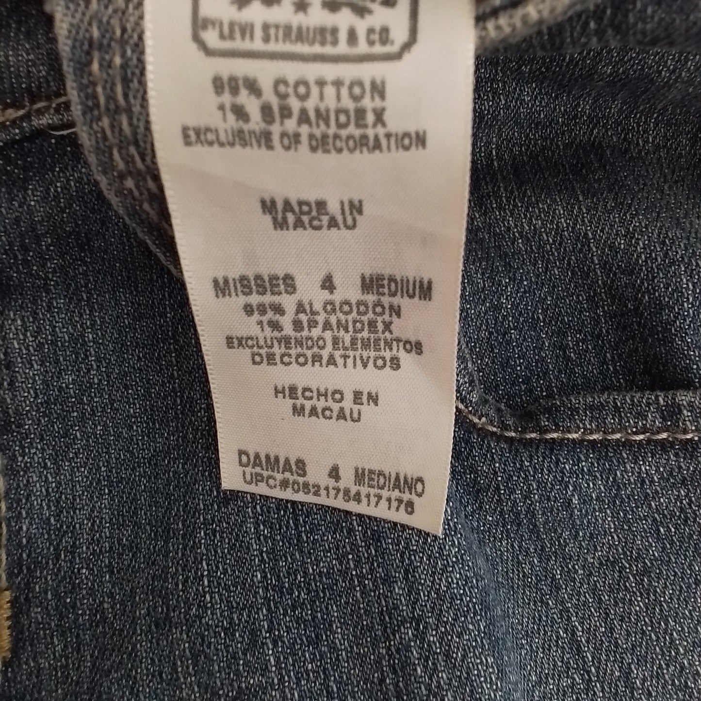 Levi Strauss & Co. Women's Blue Jeans - Cotton