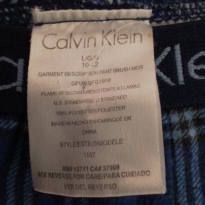 Calvin Klein Kids Blue Flannel Pajama, Size L