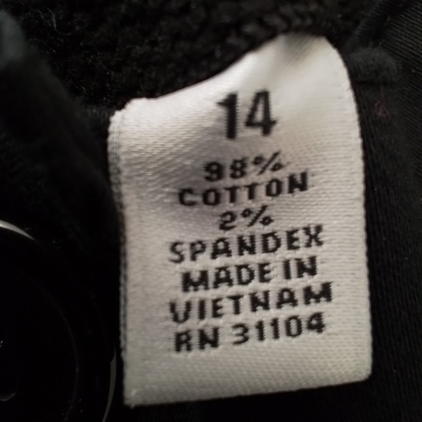 Kim Rogers Women's Black Cotton Pants - Size 14