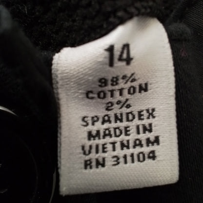 Kim Rogers Women's Black Cotton Pants - Size 14