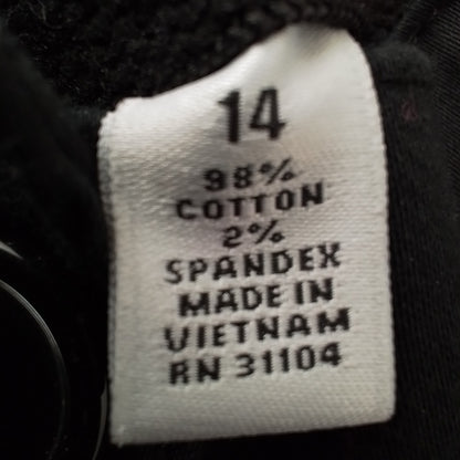 Kim Rogers Women's Black Cotton Pants - Size 14