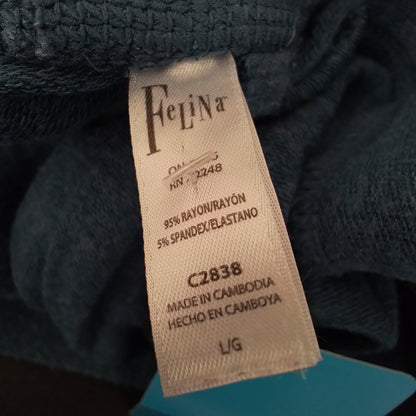 Women's Blue Rayon Sweatpants - Size L