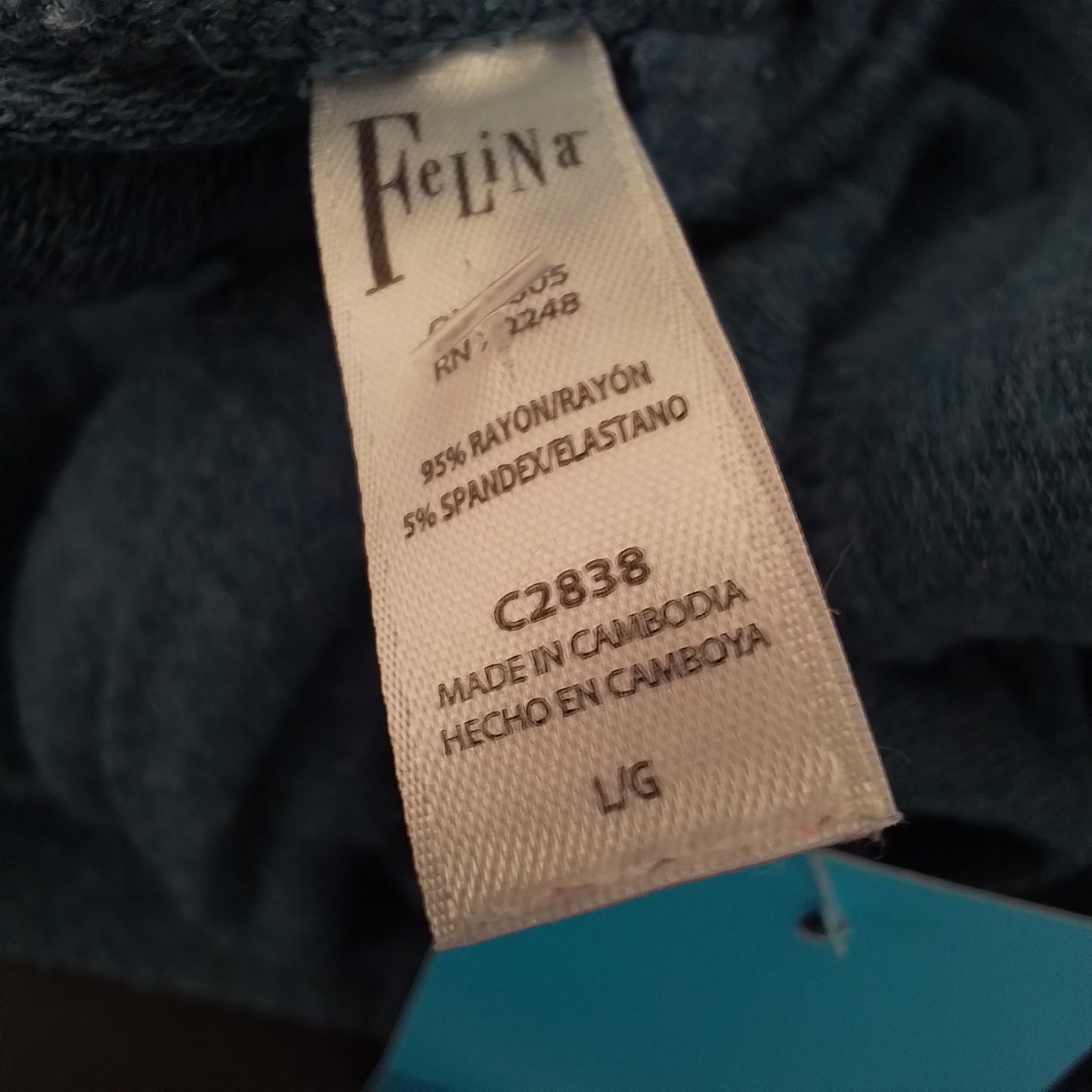 Women's Blue Rayon Sweatpants - Size L