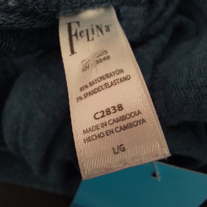 Women's Blue Rayon Sweatpants - Size L