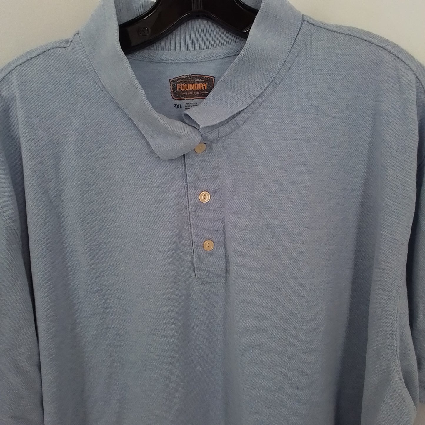 Men's 2XL Aqua Cotton Polo Shirt
