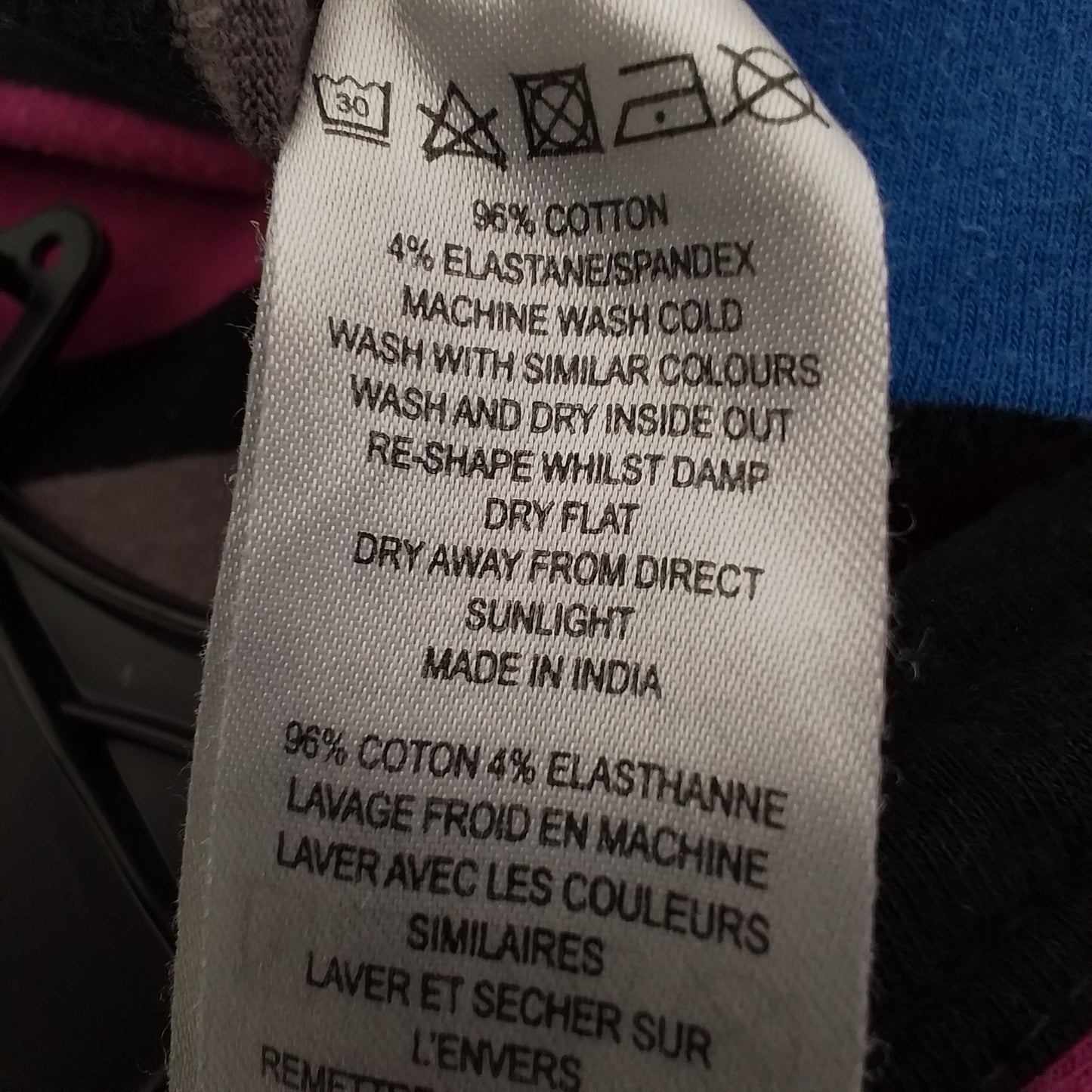 Women's French Connection Cotton Tank Top - Blue, Black, Red, and Pink Stripes (Size L)