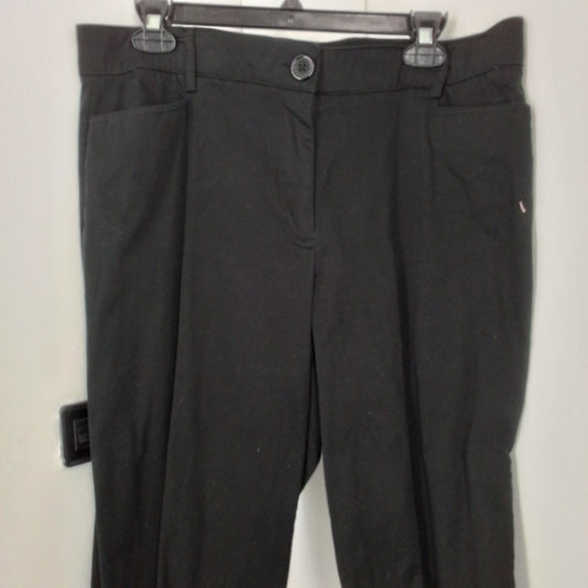 Kim Rogers Women's Black Cotton Pants - Size 14