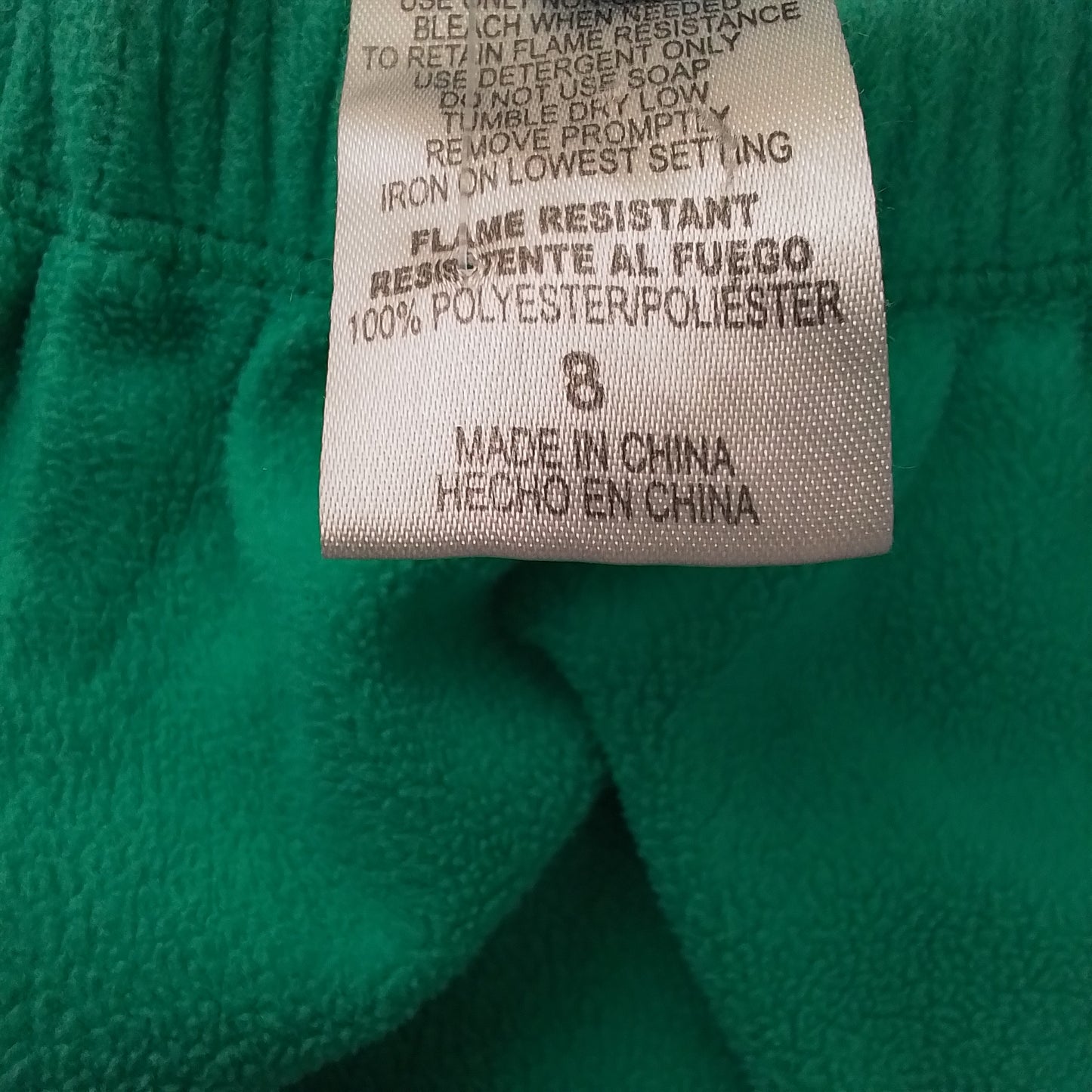 Kids Green Polyester Sweat Pants