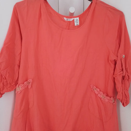 Women's Pink Polyester Blouse - Size S