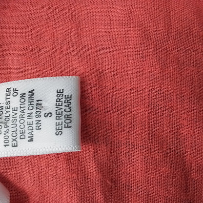 Women's Pink Polyester Blouse - Size S