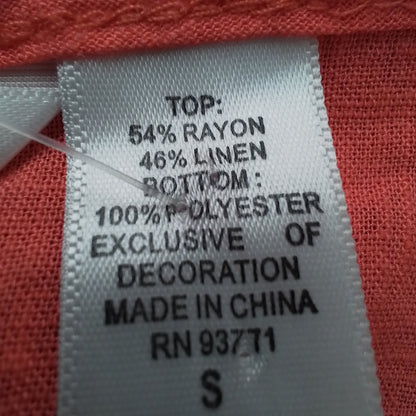 Women's Pink Polyester Blouse - Size S