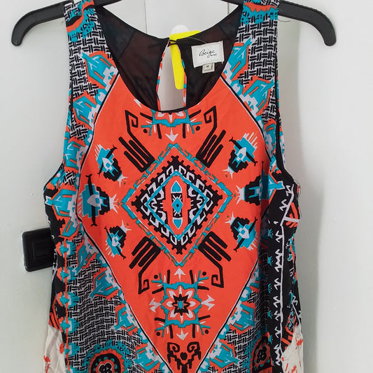 Women's Dress - M - Orange/Black/Aqua
