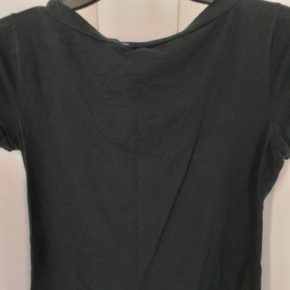 Loft Women's Black Shirt - Size M, Cotton Spandex