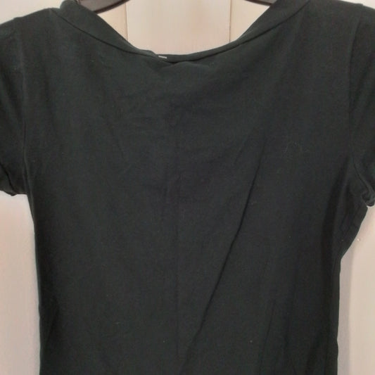 Loft Women's Black Shirt - Size M, Cotton Spandex